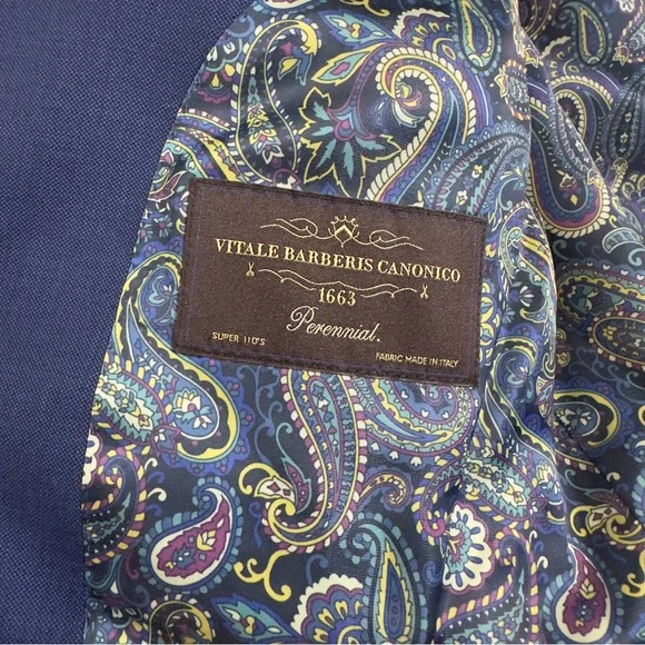 SuitSupply Men's wool Havana button up Blue Blazer - Picture 5 of 8